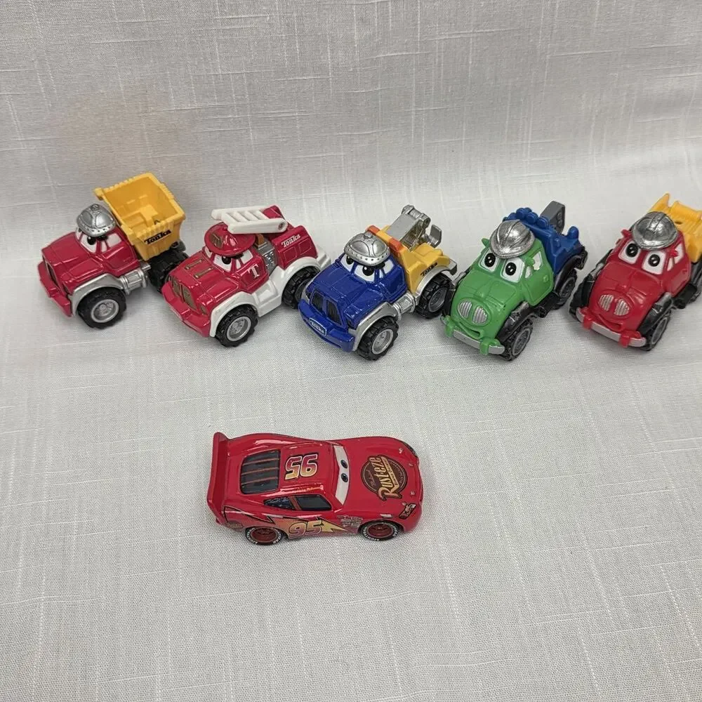 Disney Pixar Cars Tonka Chuck Friends Diecast Toy Trucks Lightning McQueen Lot 6